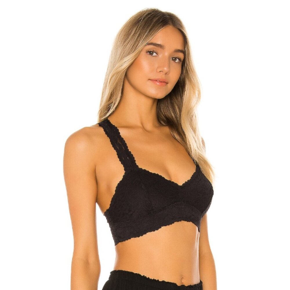 Free People Galloon Lace Racerback Bra Unpadded Stretch
